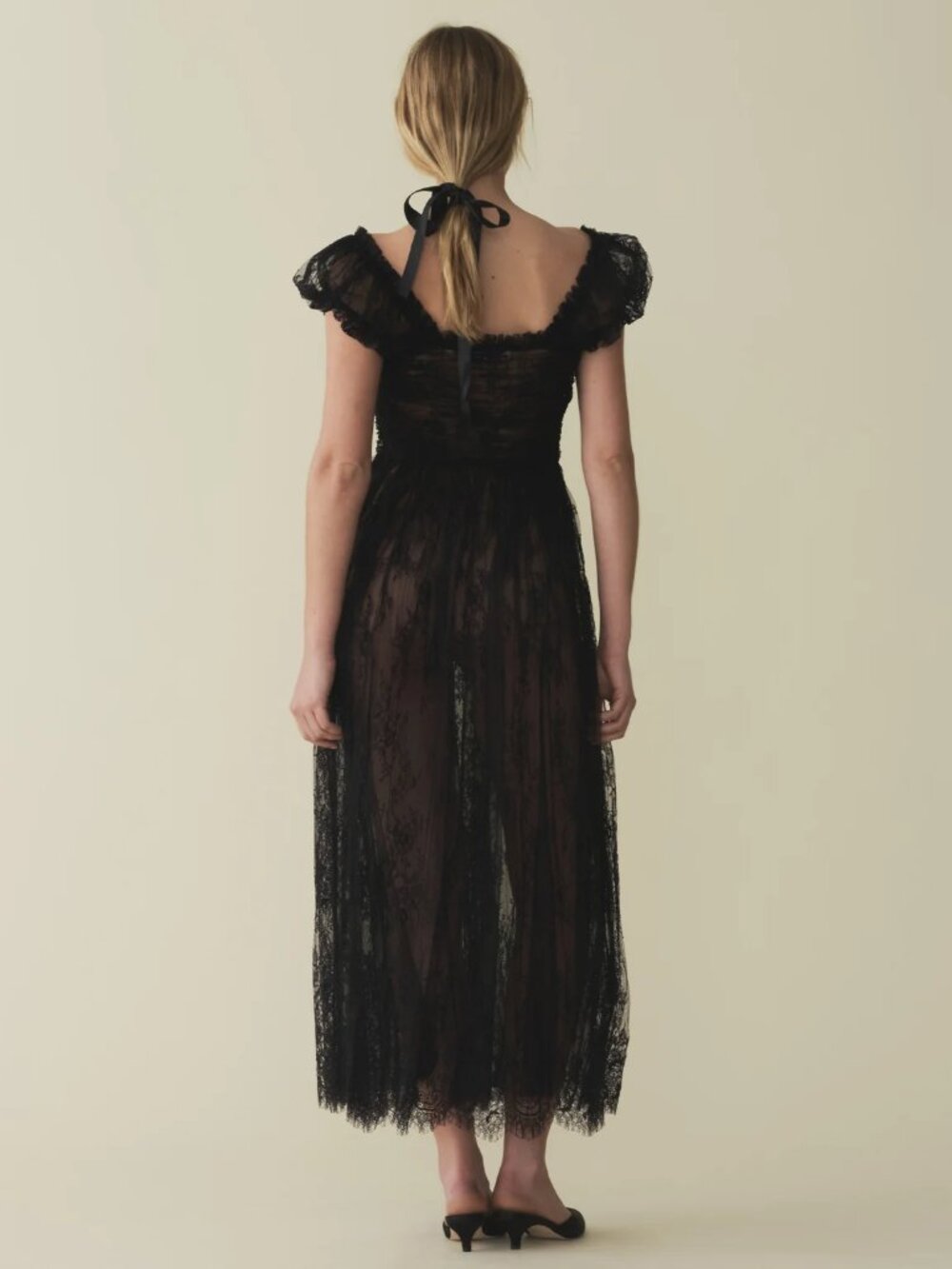 Dôen 'Pamelina' Lace maxi dress, black, S - Picture 6 of 9